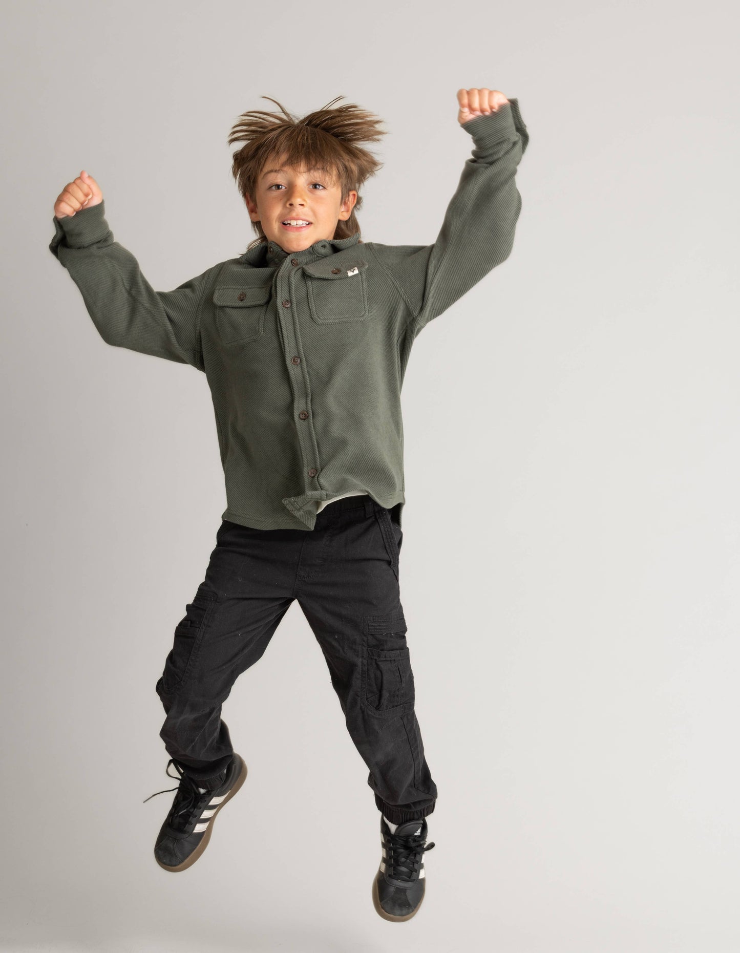 Boys Lichen Stretch Flannel Shirt