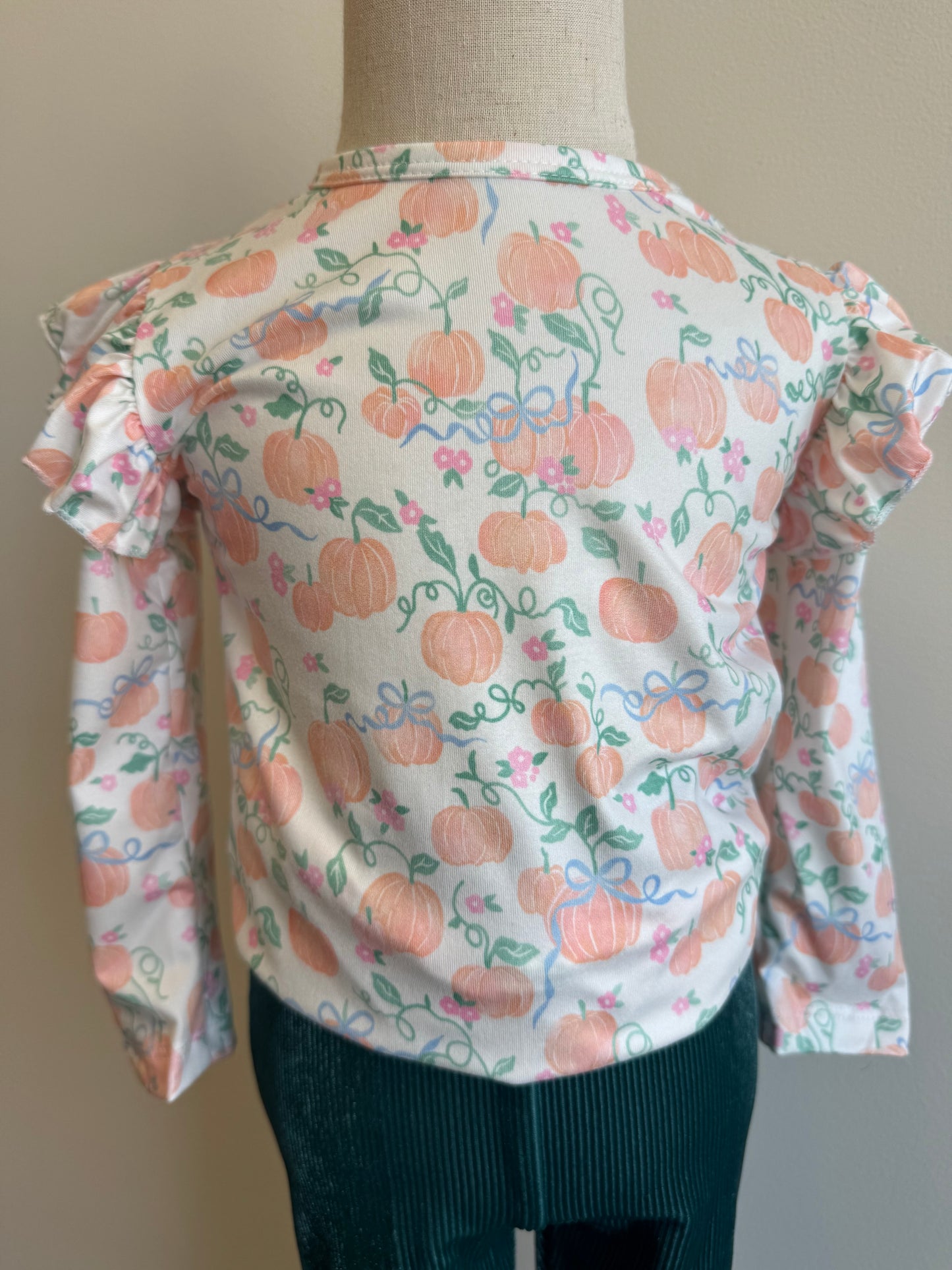 Pretty Pumpkin Ruffle Long Sleeve