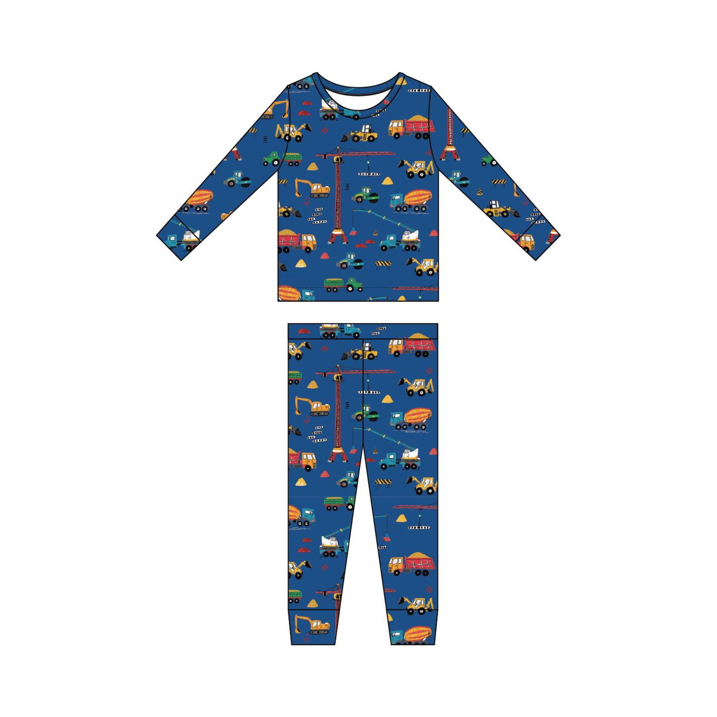 Ribbed Set Blue Construction