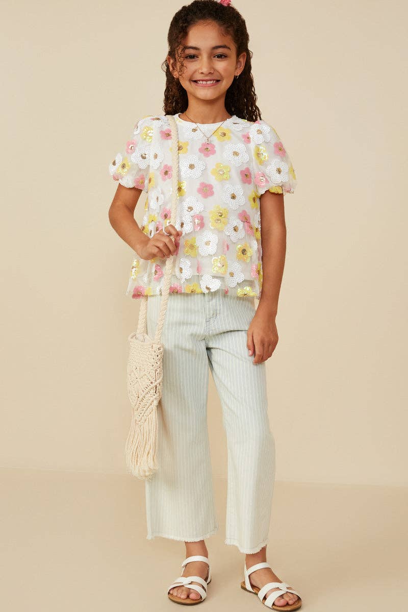Sequin Floral Top