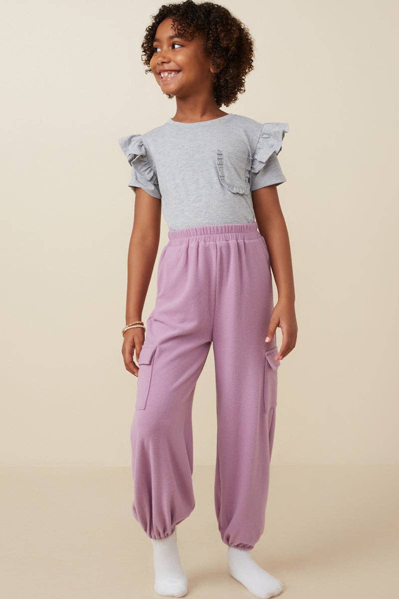 Lavender Ribbed Joggers