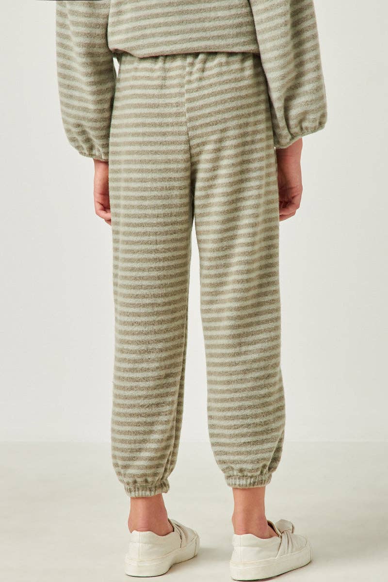 Girls Striped Jogger