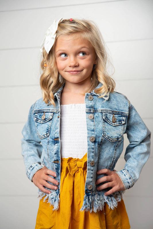 Denim Fringe Jacket