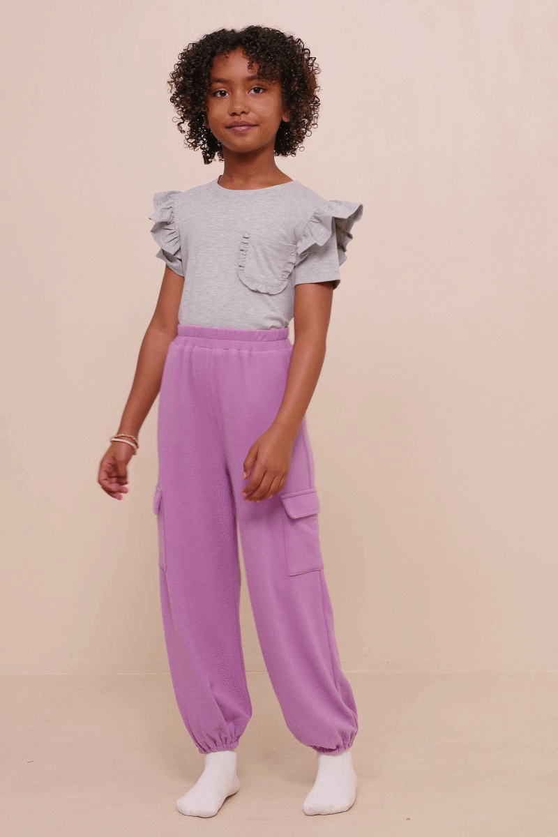 Lavender Ribbed Joggers