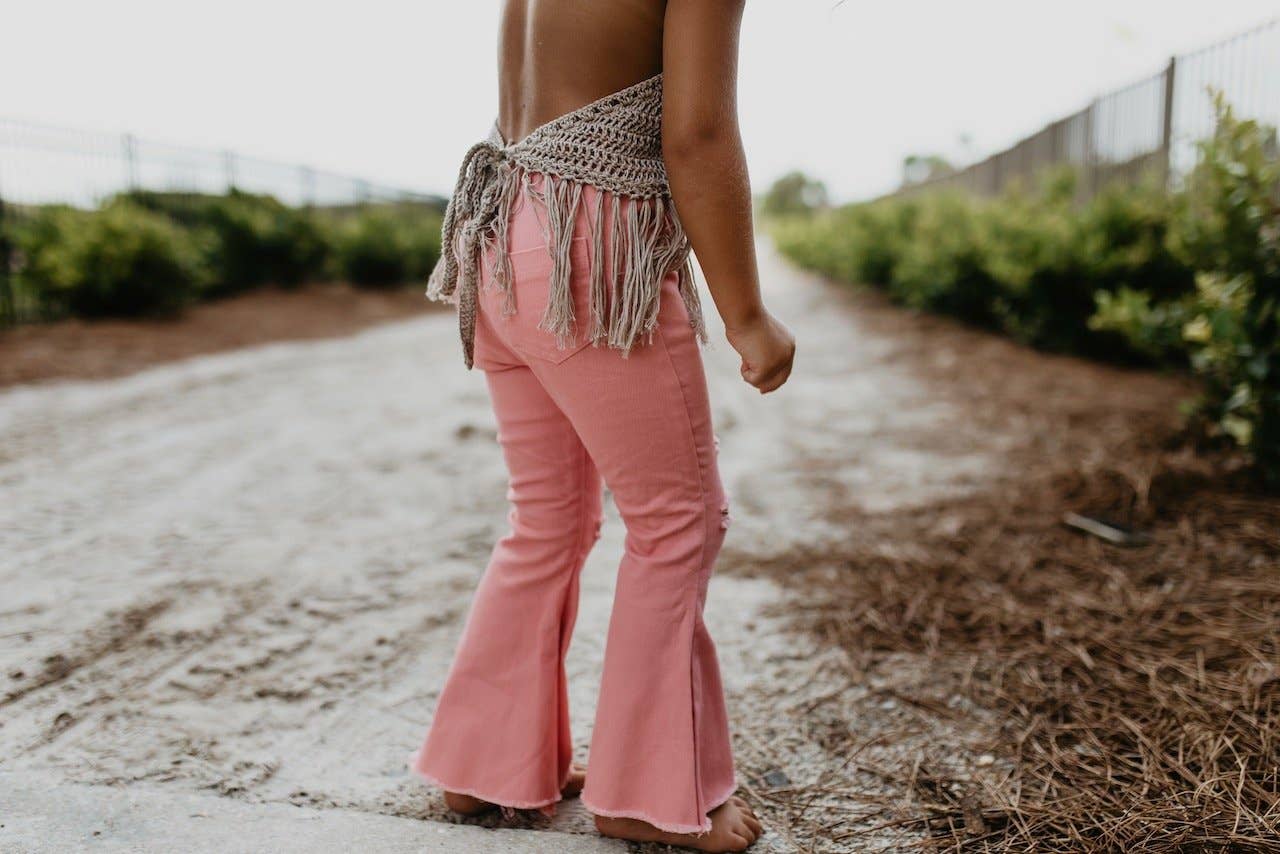 Pink Distressed Jeans