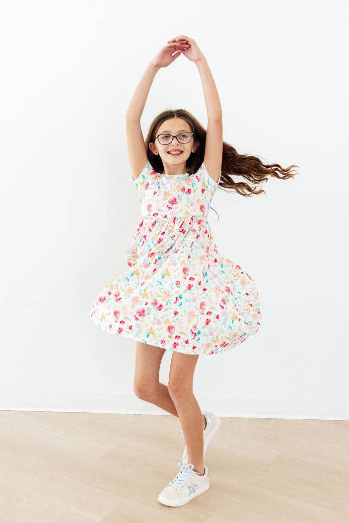 Painted Posies S/S Pocket Twirl Dress