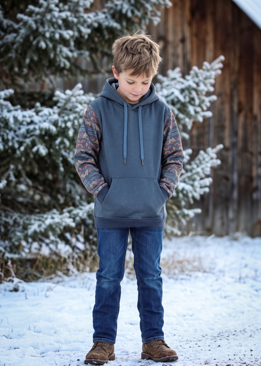 Boys' Western Print Hoodie