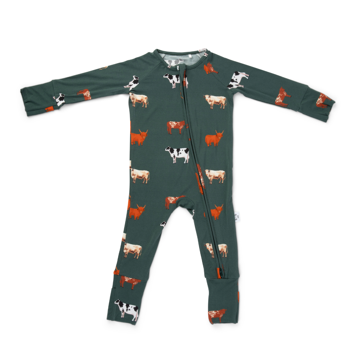 Green Cow Infant Pajamas