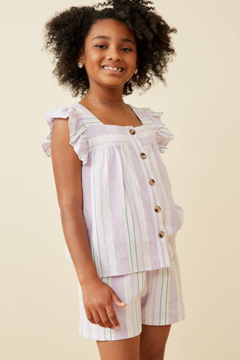 Mari Striped square neck