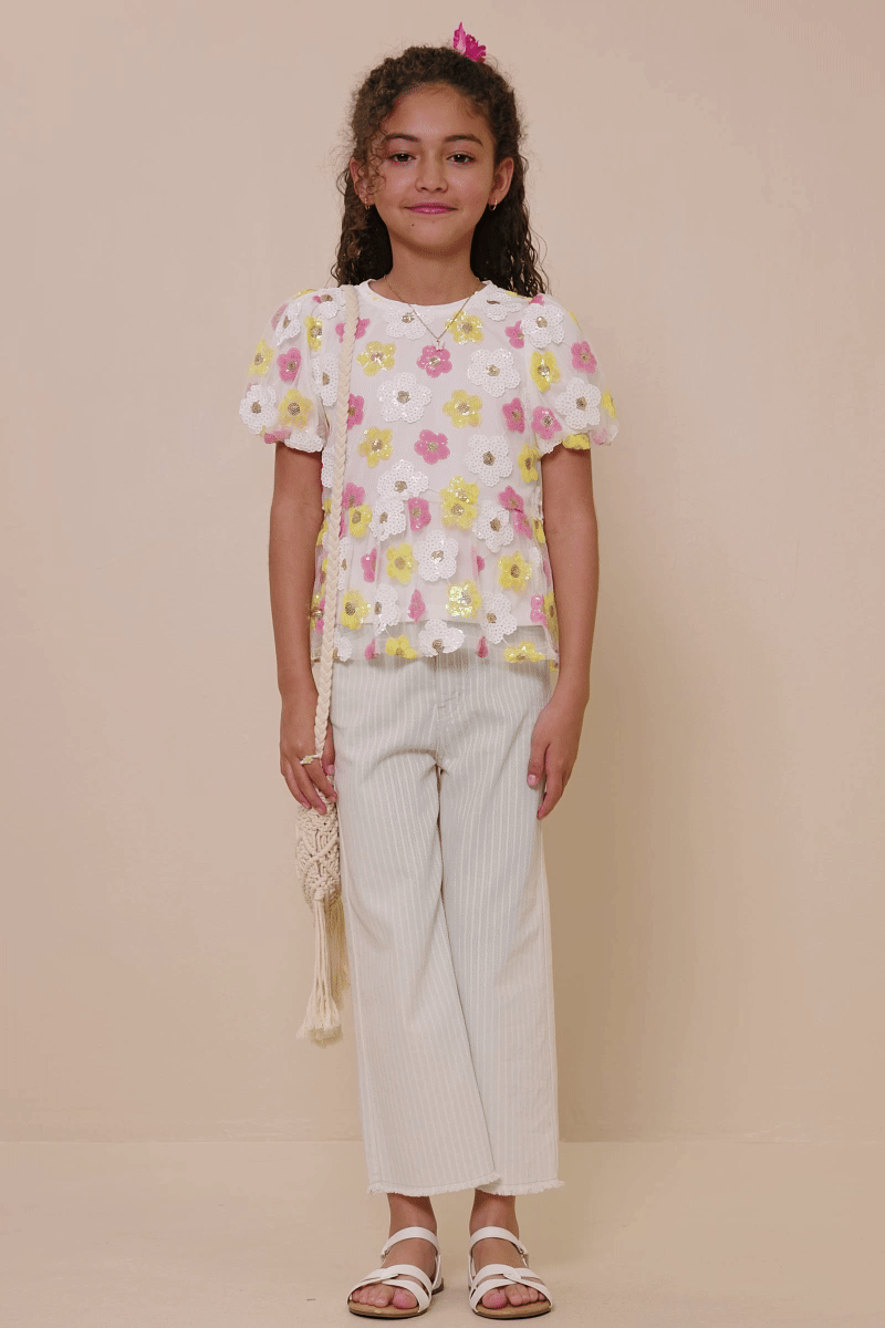 Sequin Floral Top