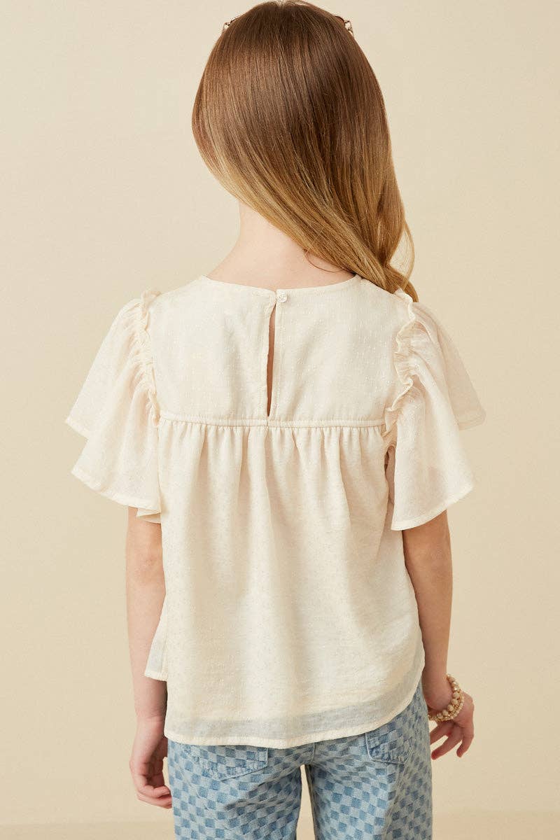 Ivory Ruffle Sleeve