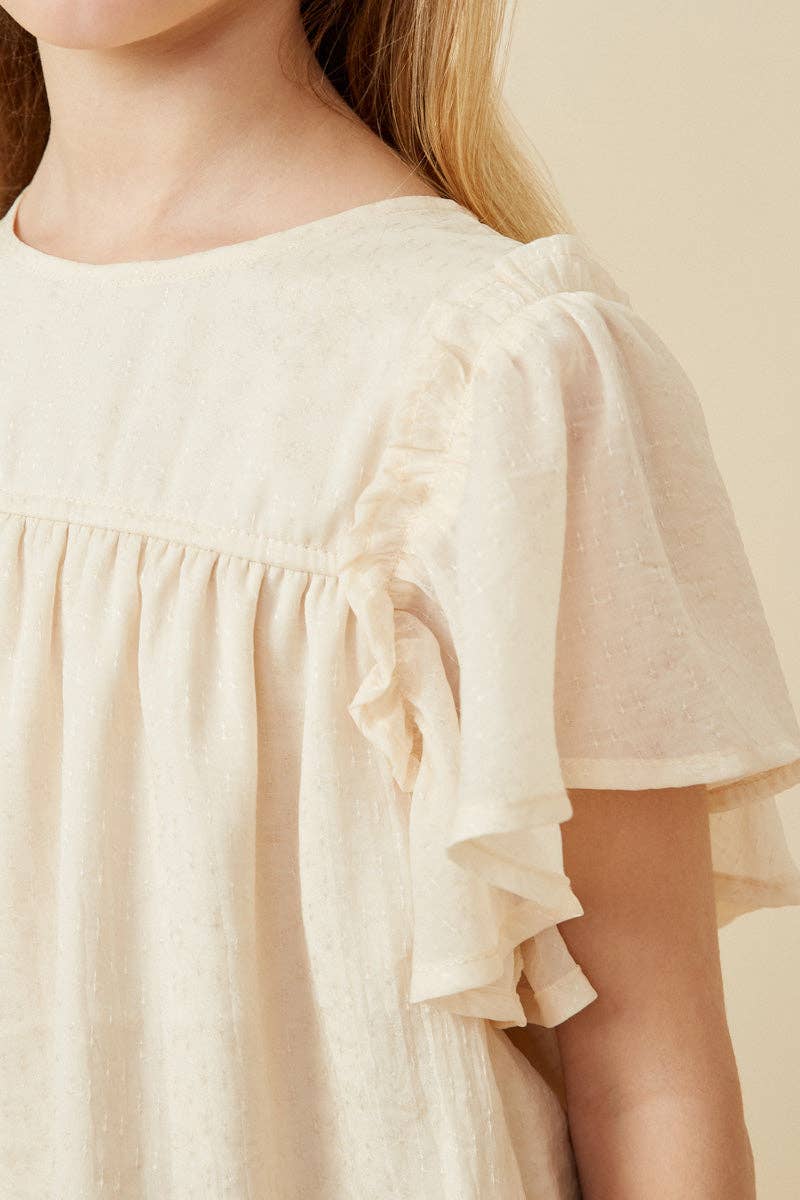 Ivory Ruffle Sleeve