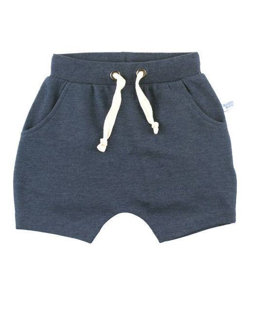 Boys Heather Navy Jogger Shorts