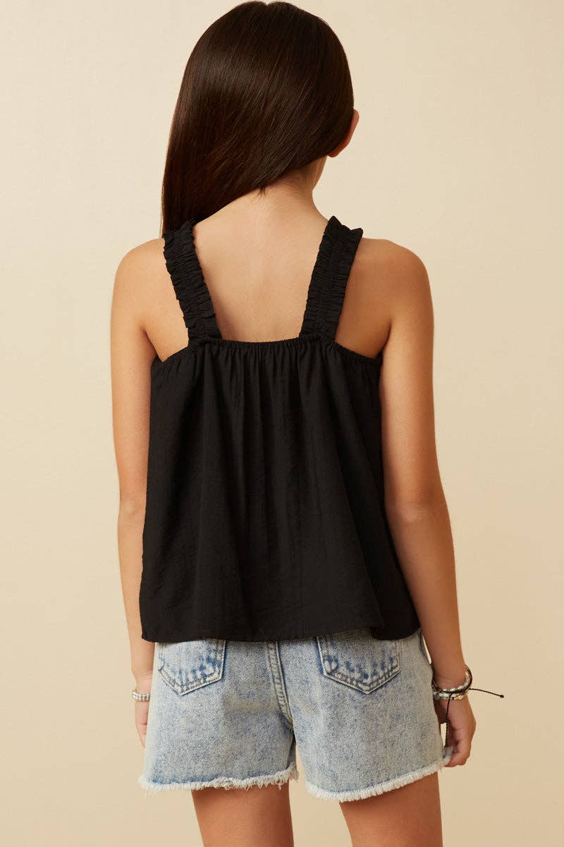 Layla Black Ruffle Tank