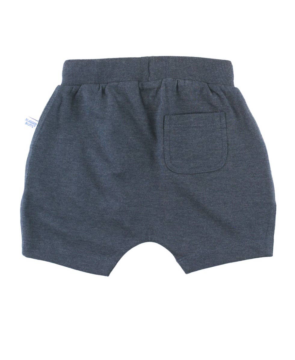 Boys Heather Navy Jogger Shorts