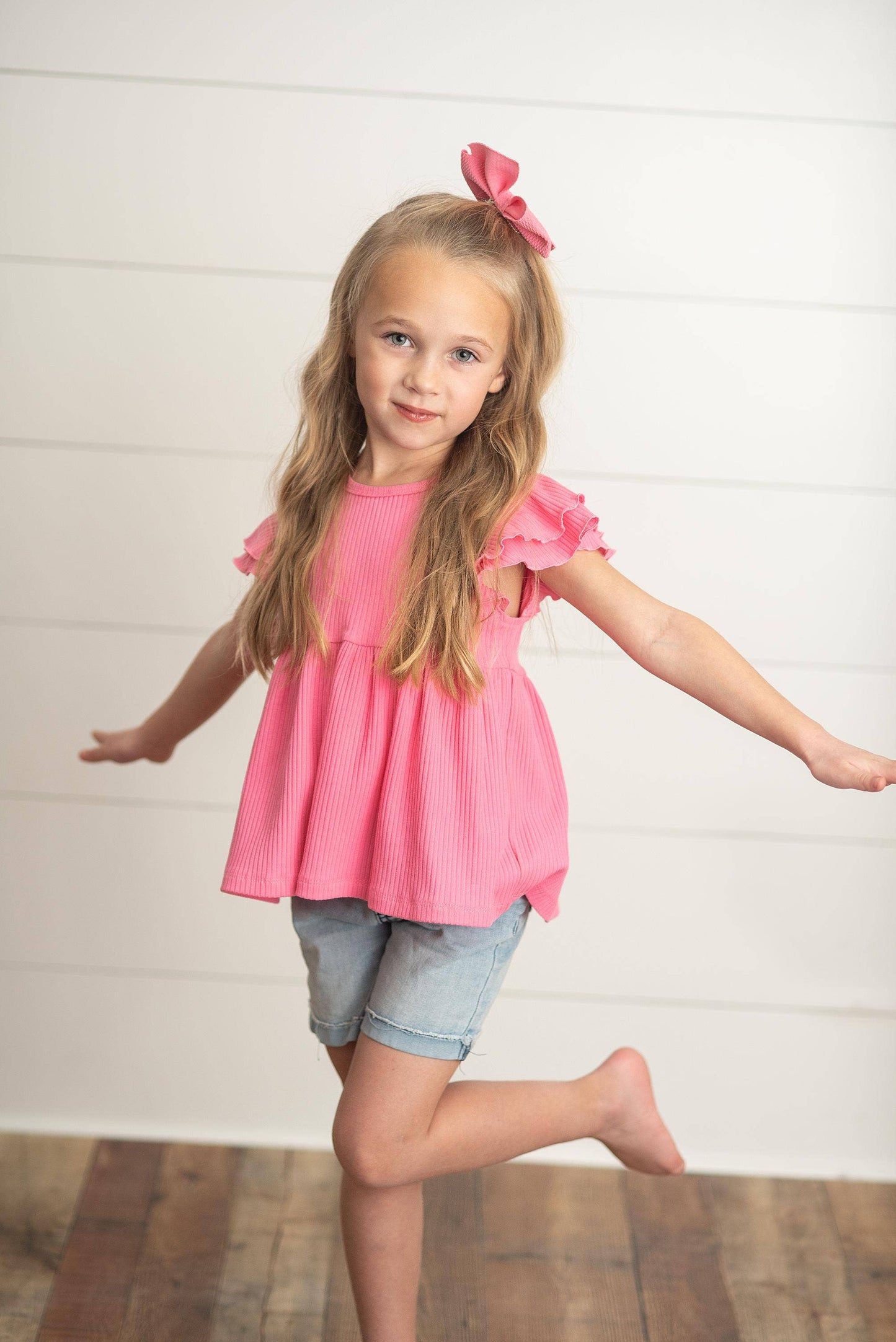 Pink Ruffle Shirt