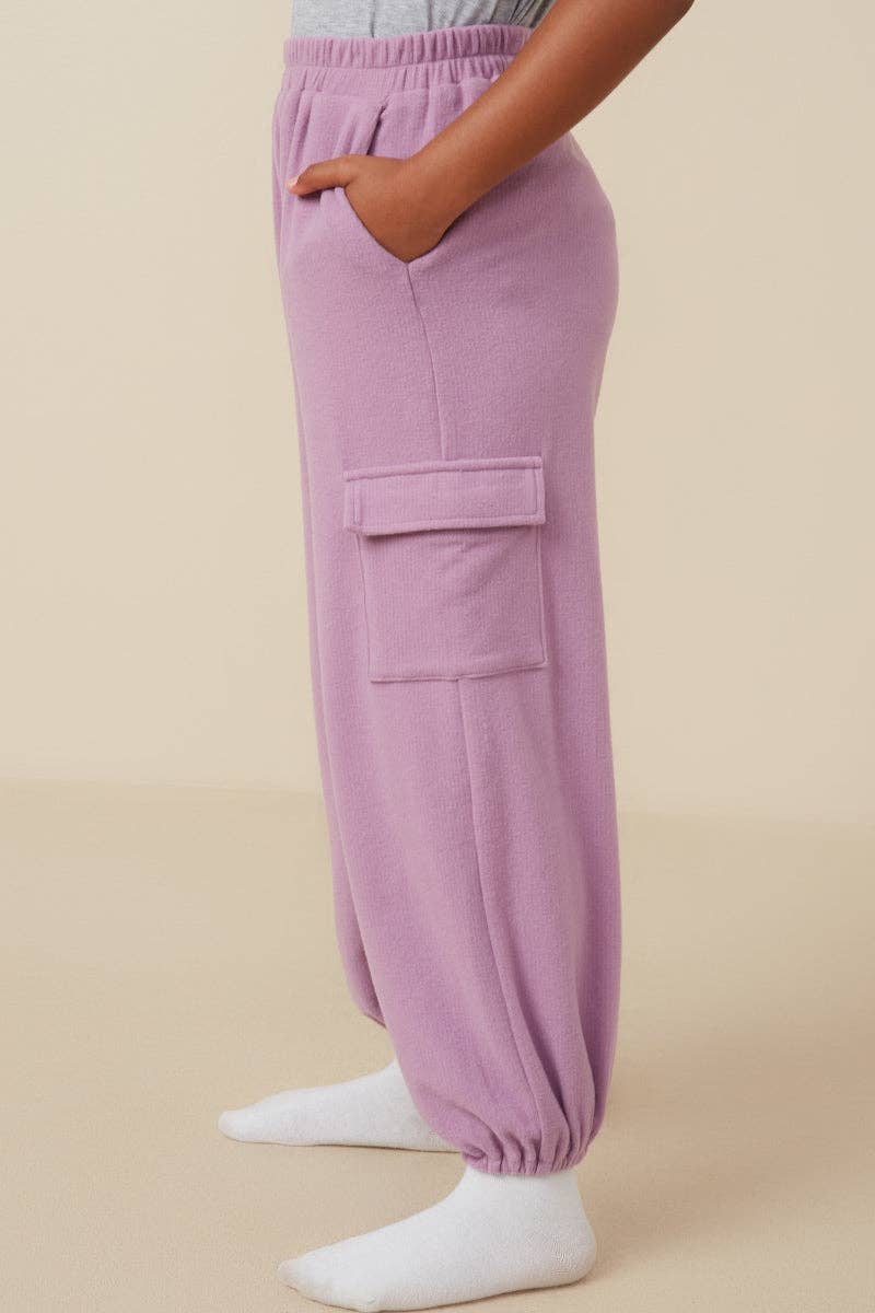 Lavender Ribbed Joggers