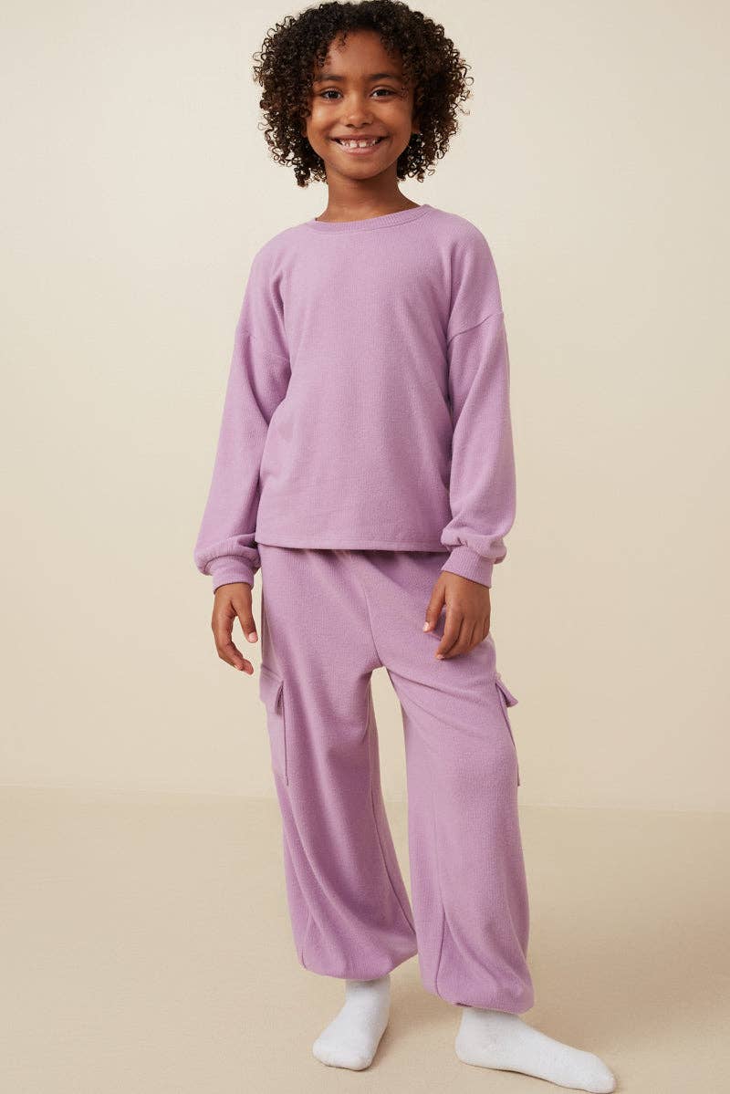 Lavender Ribbed Long Sleeve