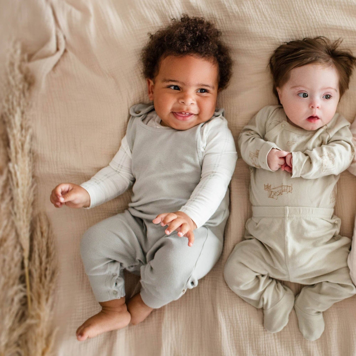 2pcs Plaid Infant Set