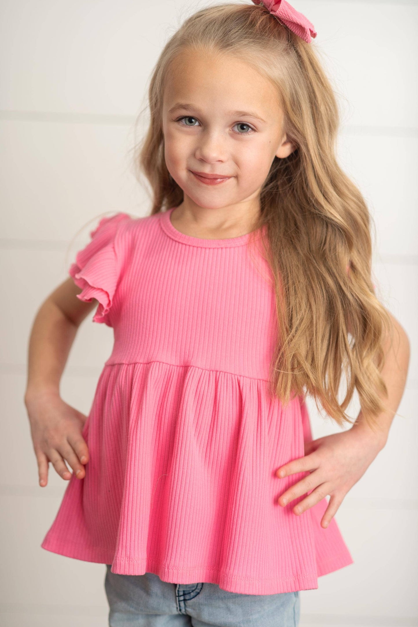 Pink Ruffle Shirt
