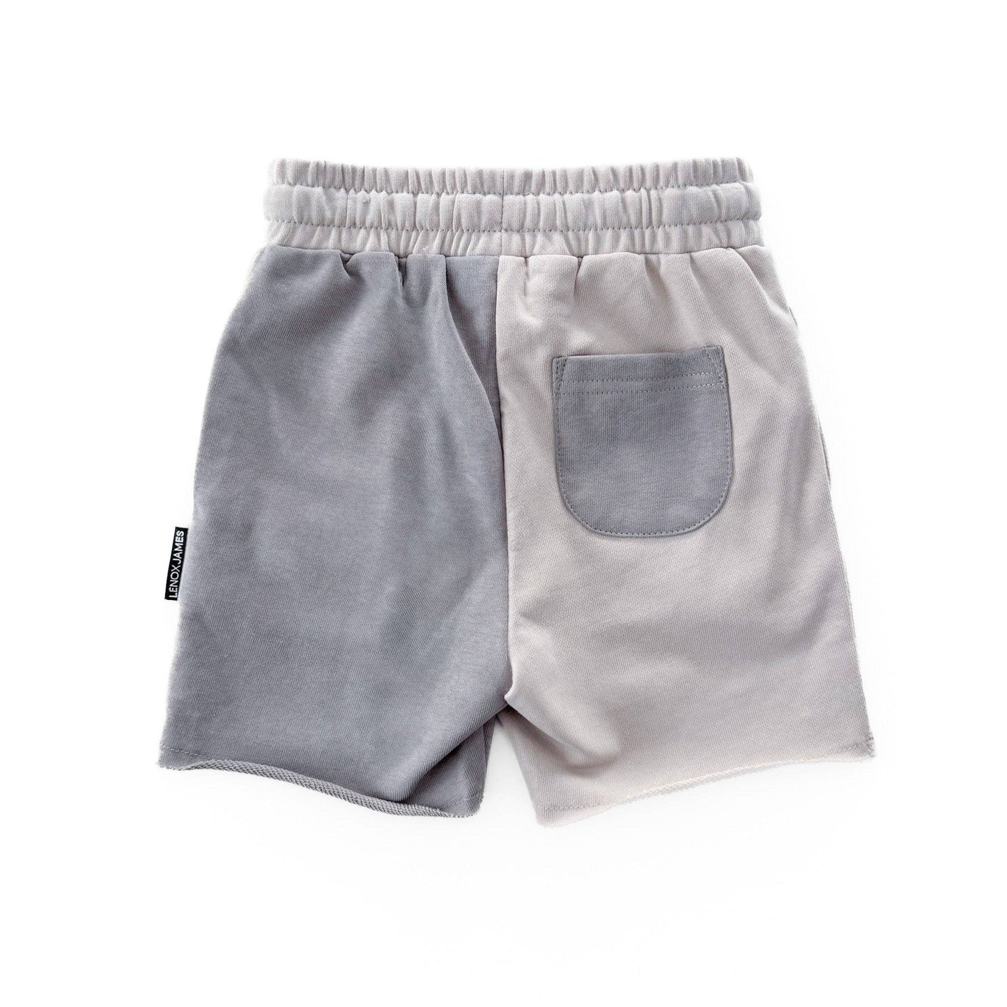 COLOR BLOCK SHORTS - PEBBLE