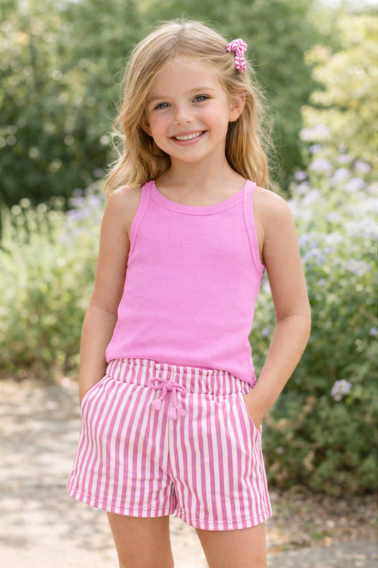 Tank+Striped Shorts