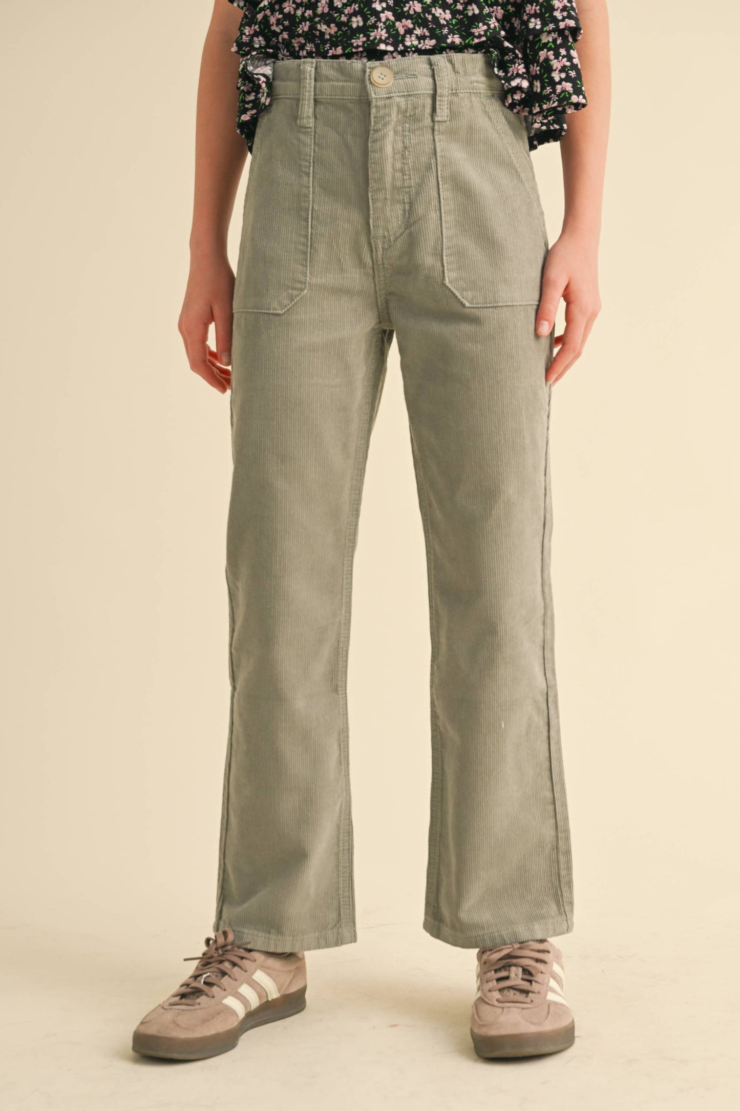 Olive Corduroy Pants