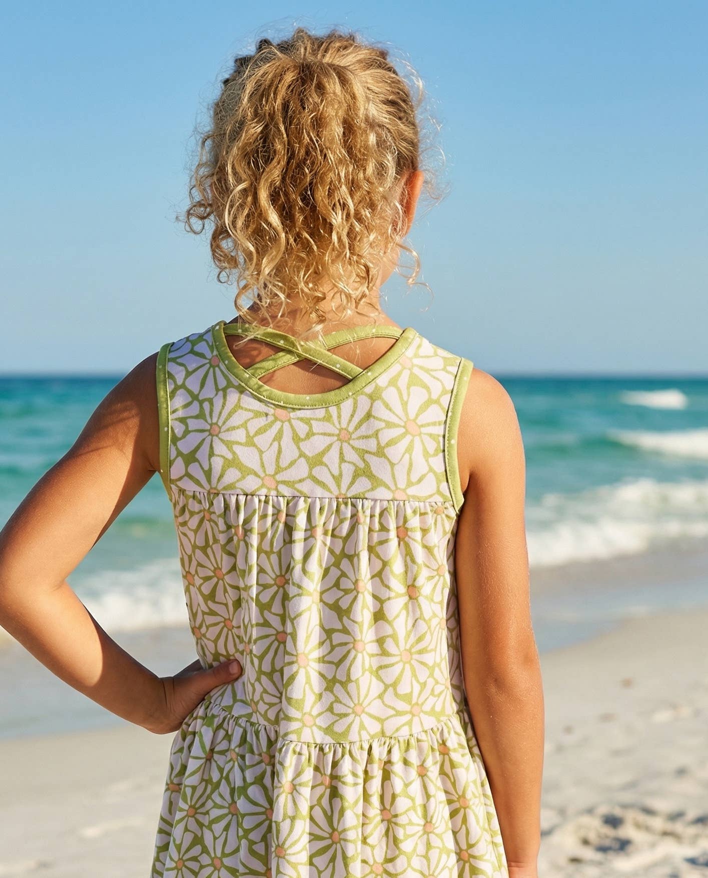 Green Daisy Short Set