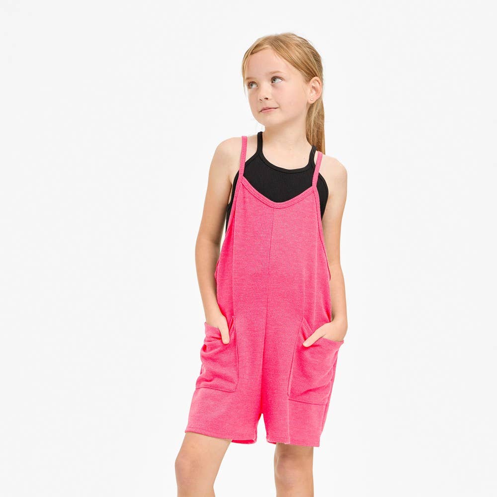 Pink Waffle Romper