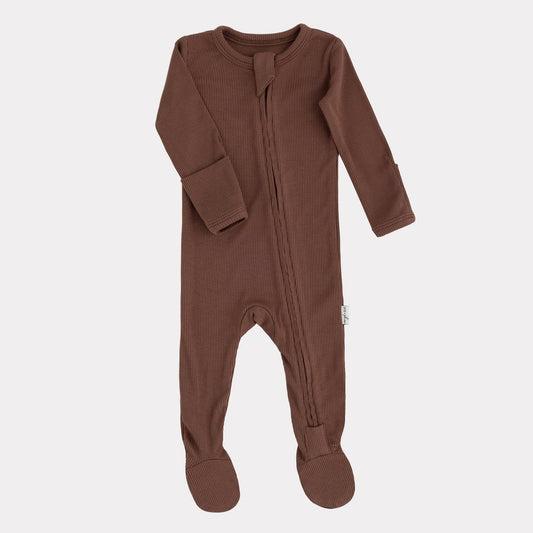 Coffee Bamboo Footed PJ