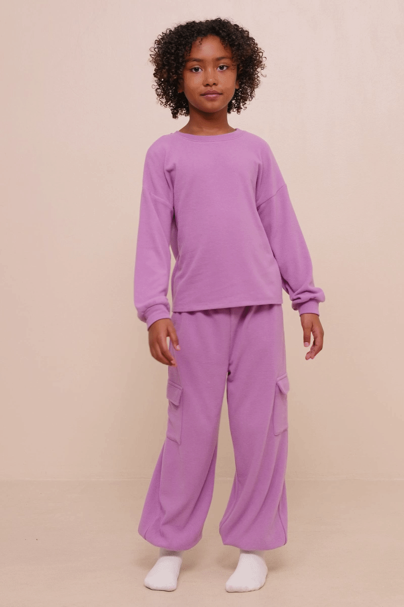 Lavender Ribbed Long Sleeve