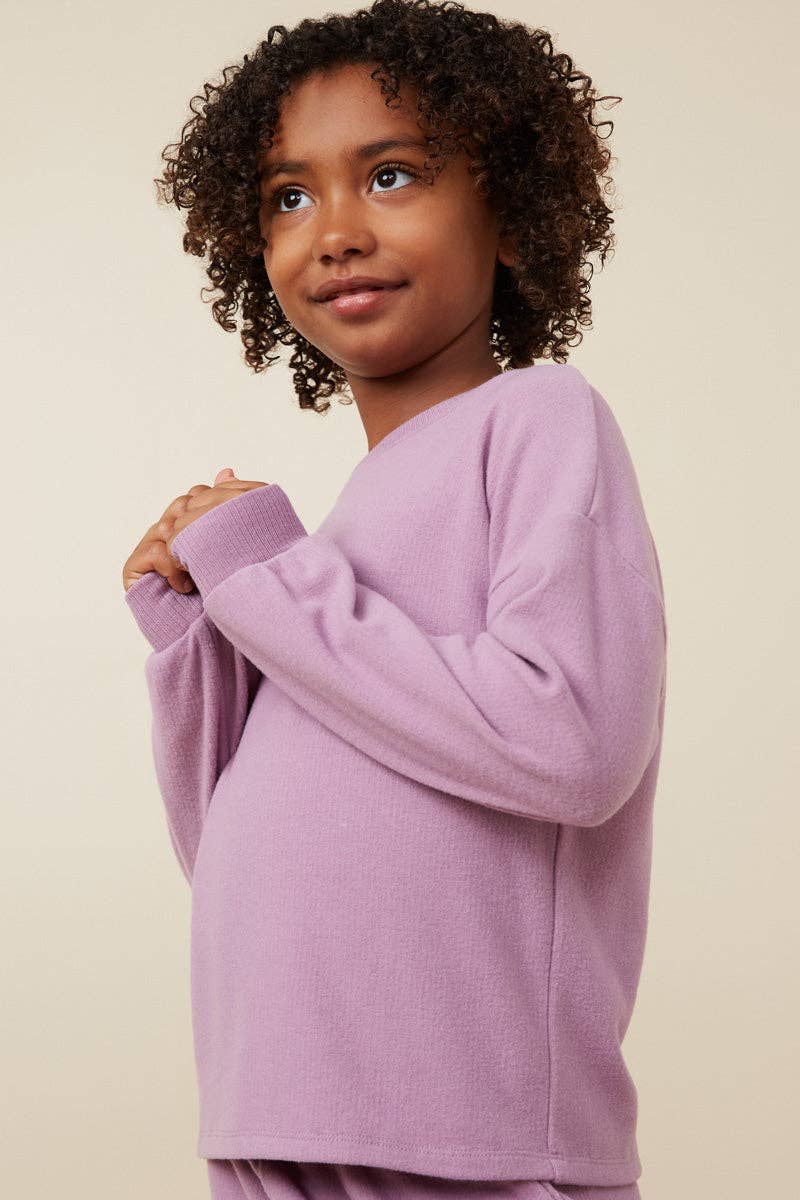 Lavender Ribbed Long Sleeve