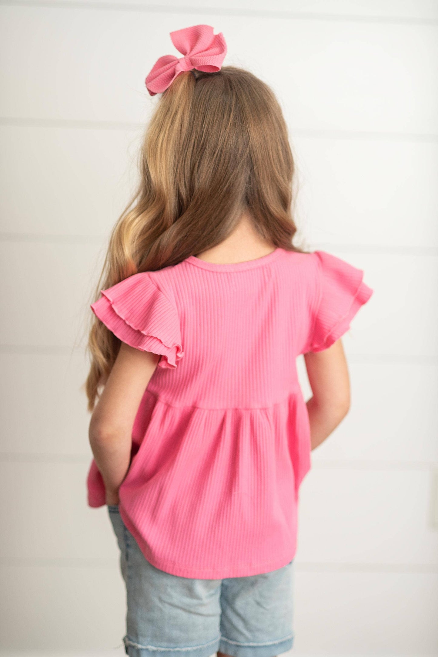 Pink Ruffle Shirt