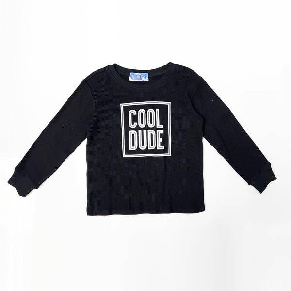 “Cool Dude" Waffle Knit Long Sleeve