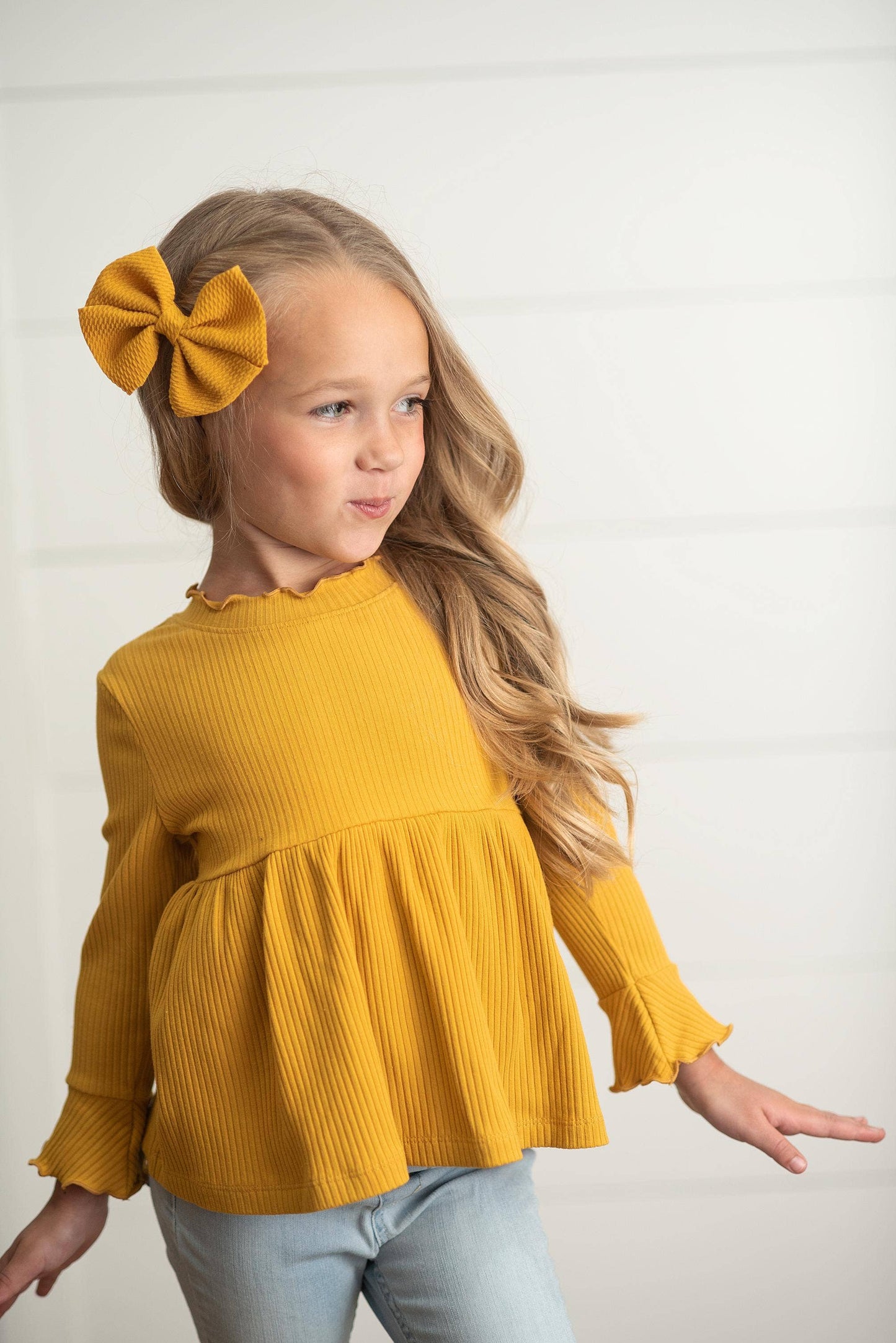 Mustard Ribbed Long Sleeve