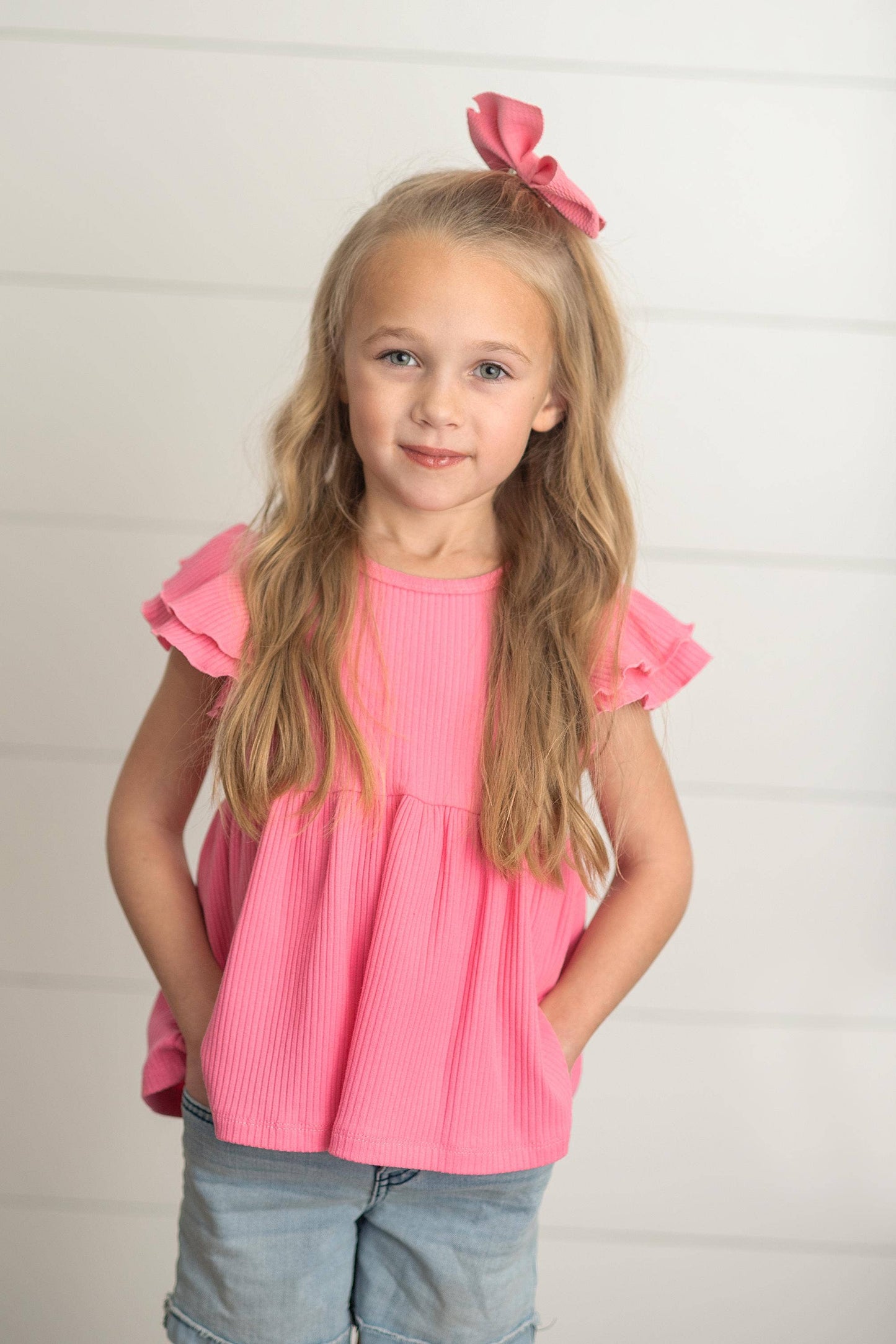 Pink Ruffle Shirt