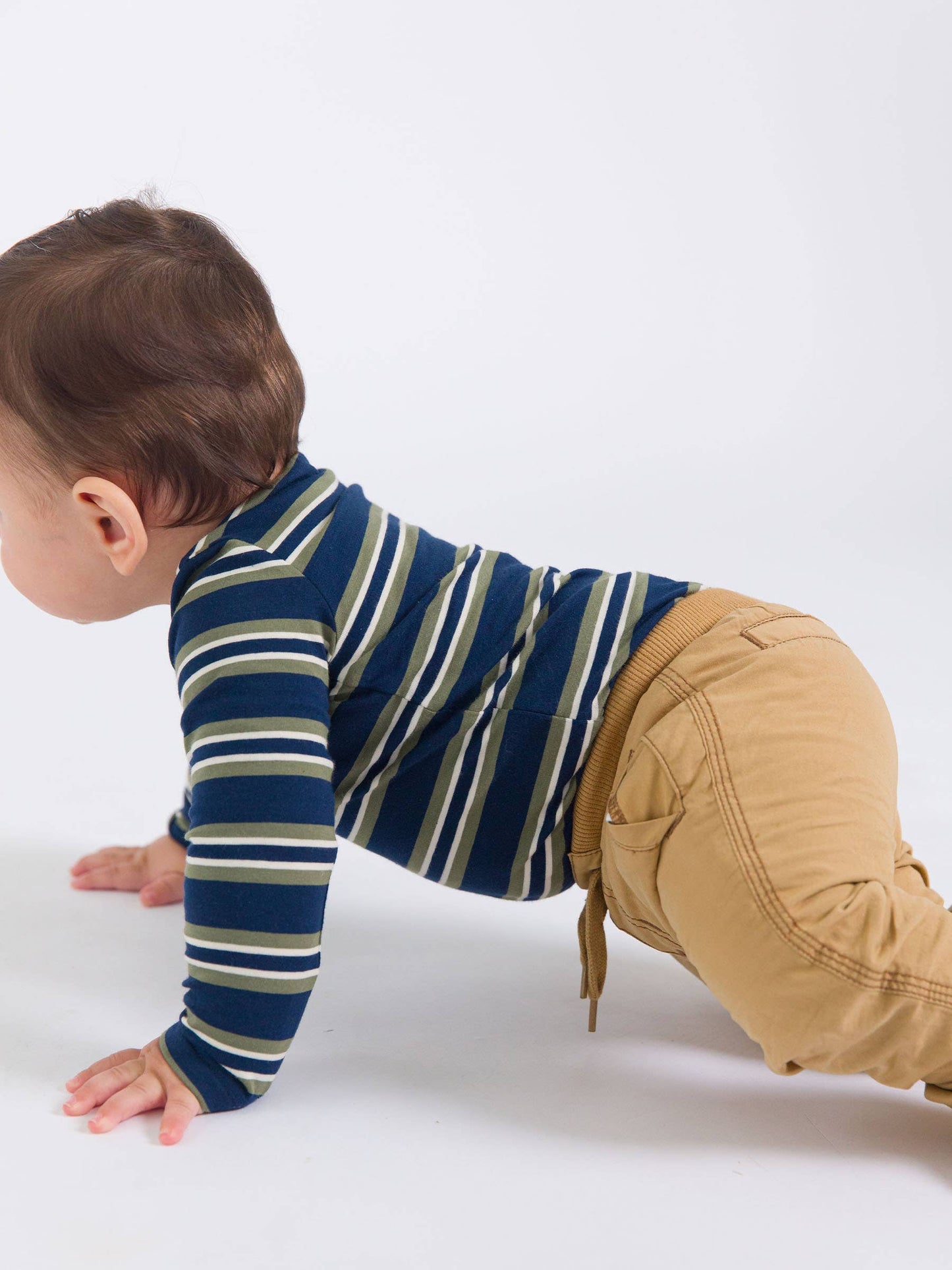 Navy & Olive Stripe Bodysuit