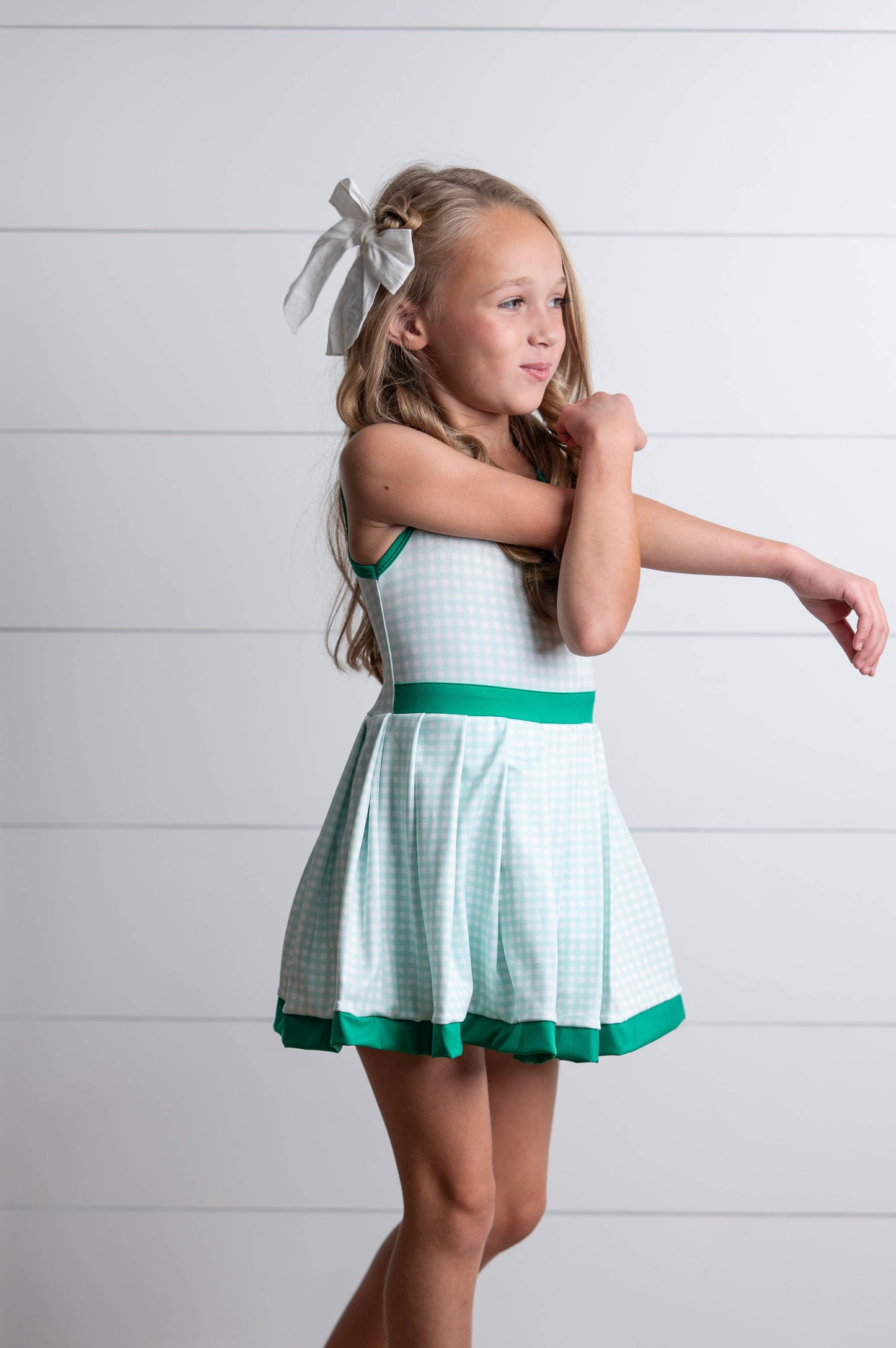 Green Check Athletic Dress