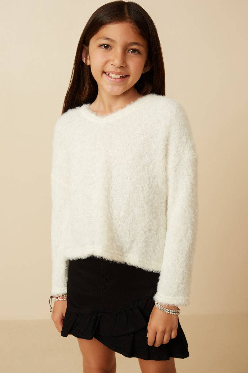 Mohair V Neck Sweater Top