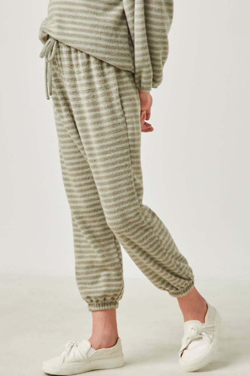 Girls Striped Jogger
