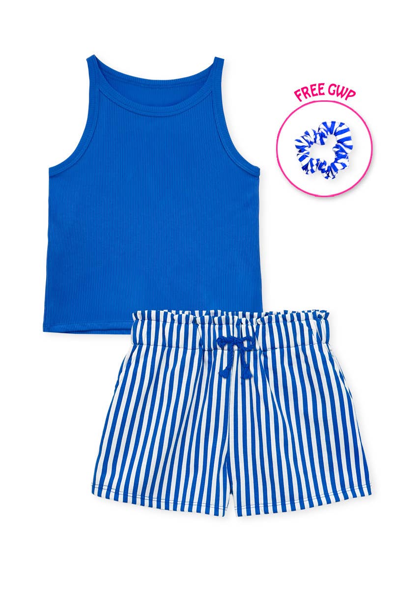 Tank+Striped Shorts