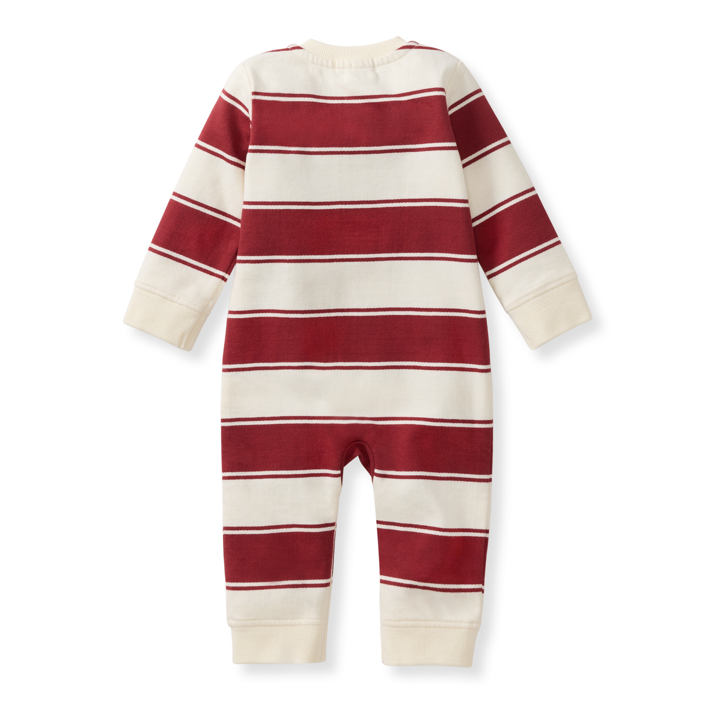 Stripe Jumpsuit - Brick Red