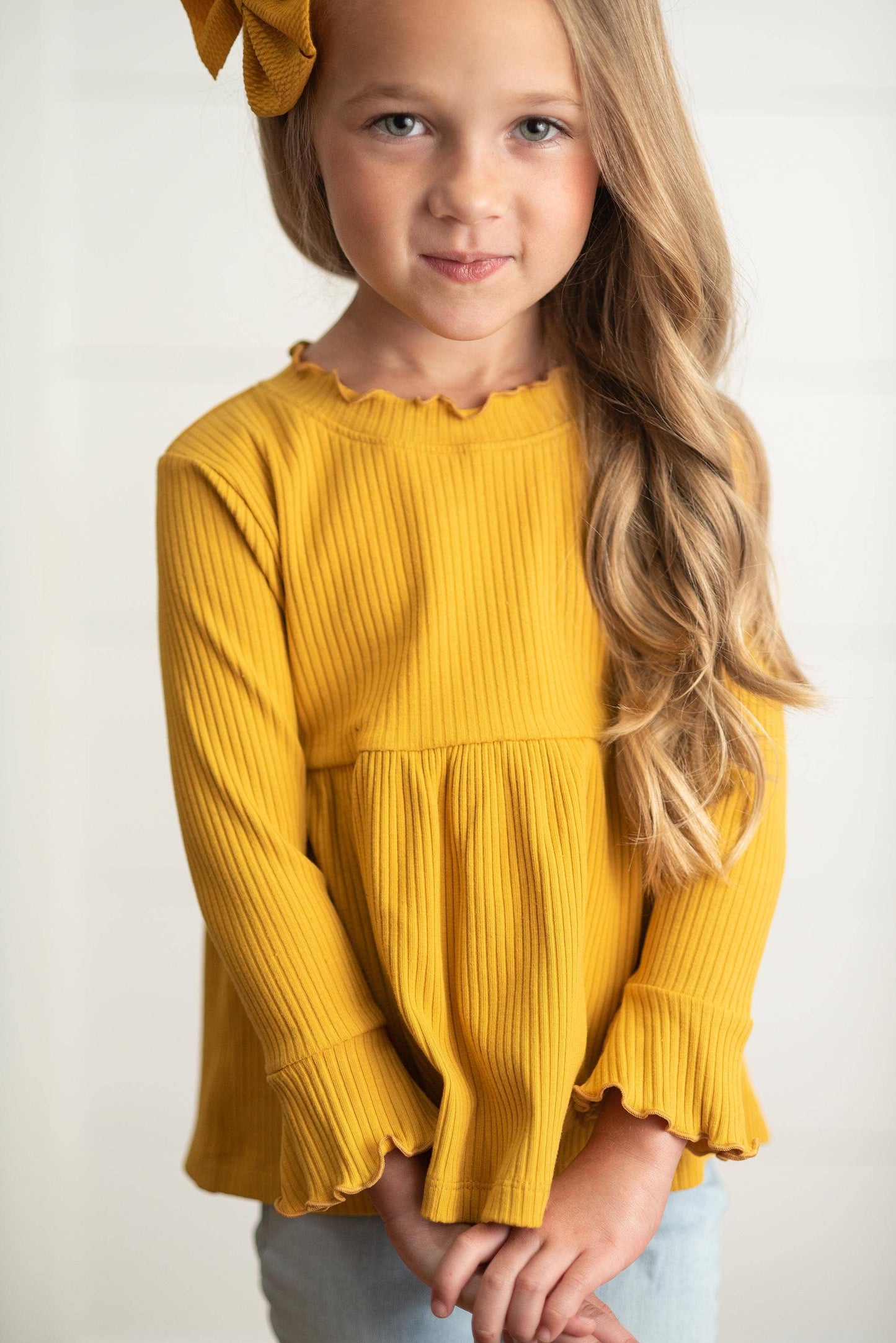 Mustard Ribbed Long Sleeve