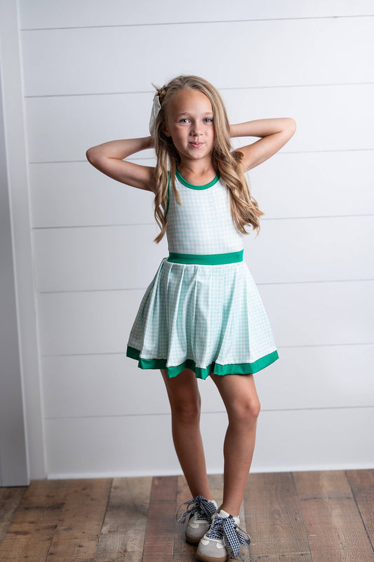 Green Check Athletic Dress