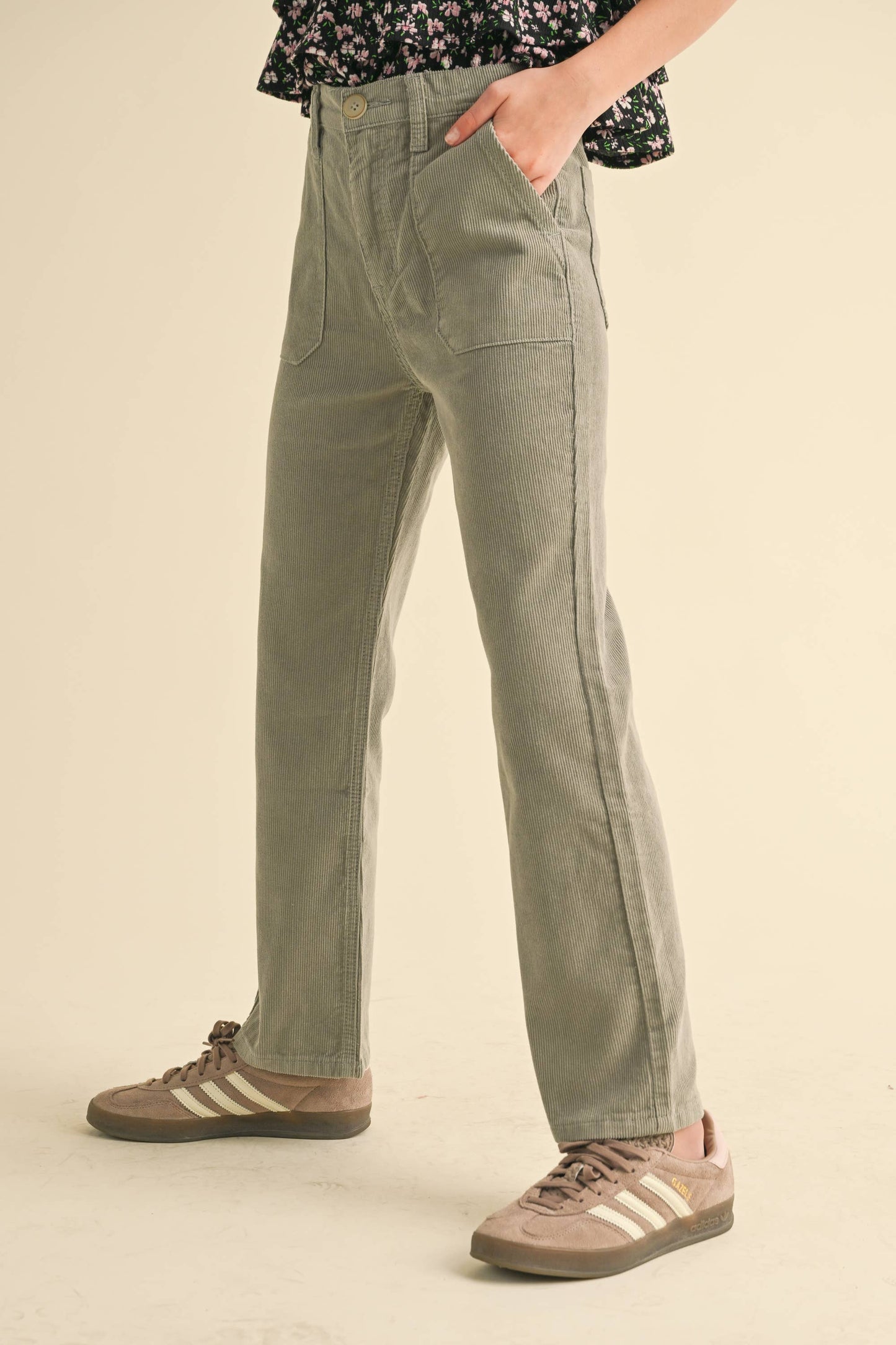 Olive Corduroy Pants