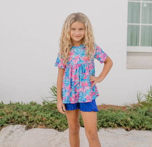 Tropical Floral Short Set