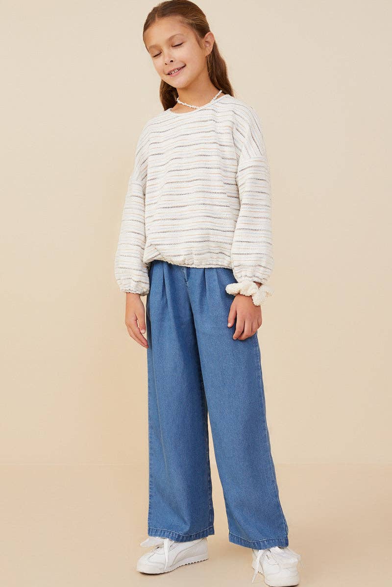 Striped Terry Knit Top