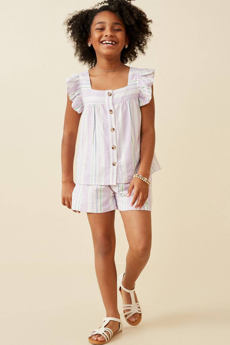 Mari Striped square neck