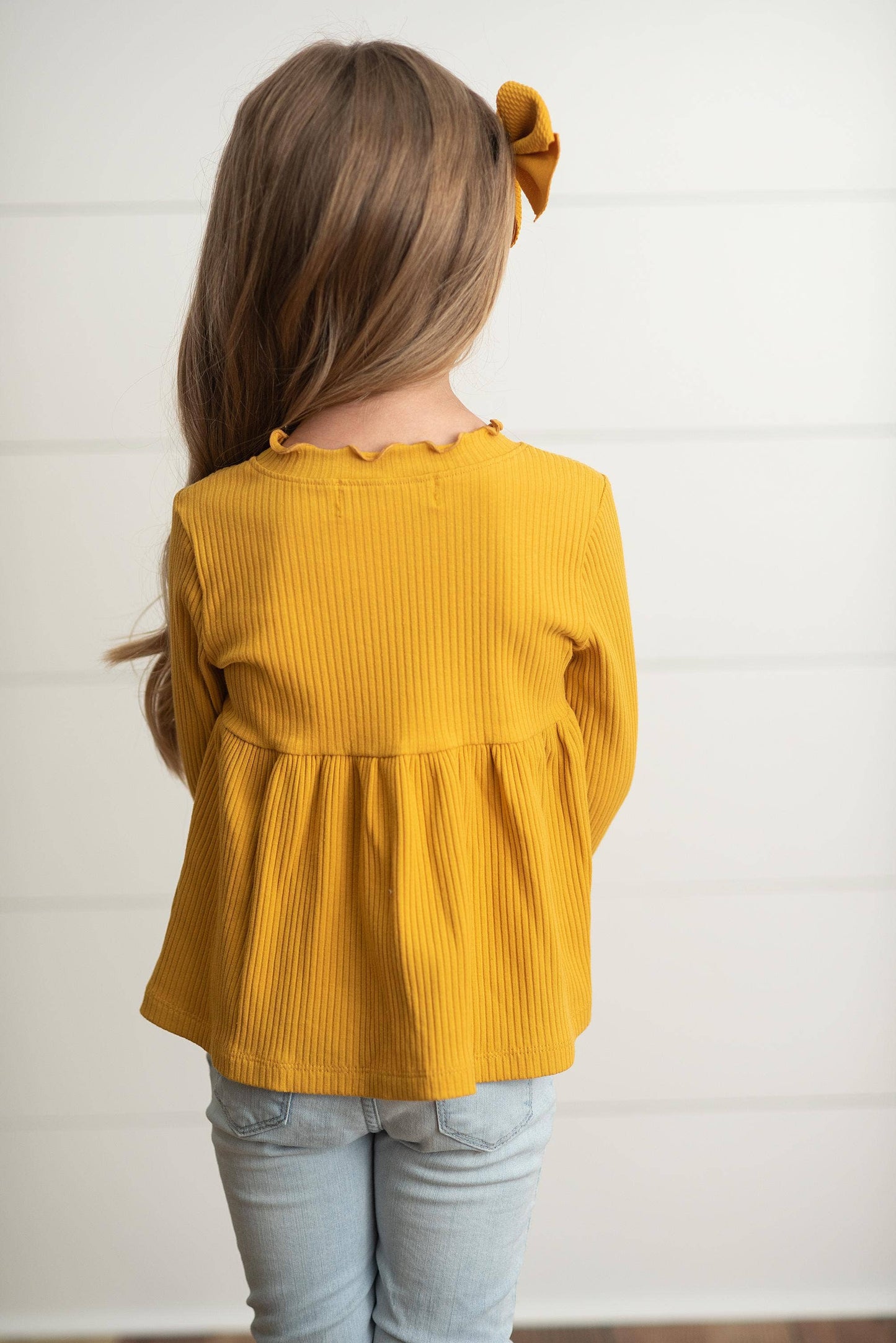 Mustard Ribbed Long Sleeve