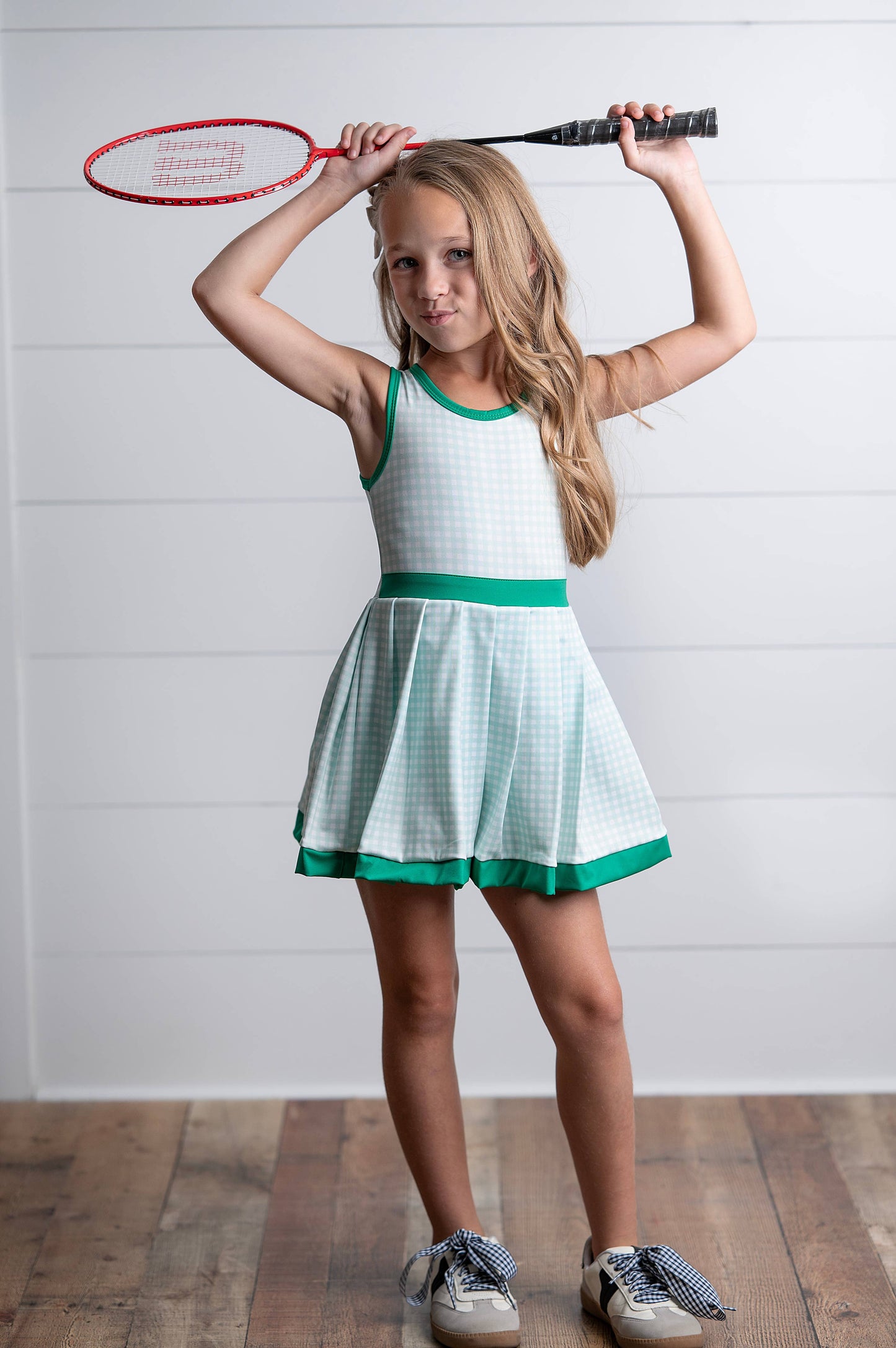 Green Check Athletic Dress